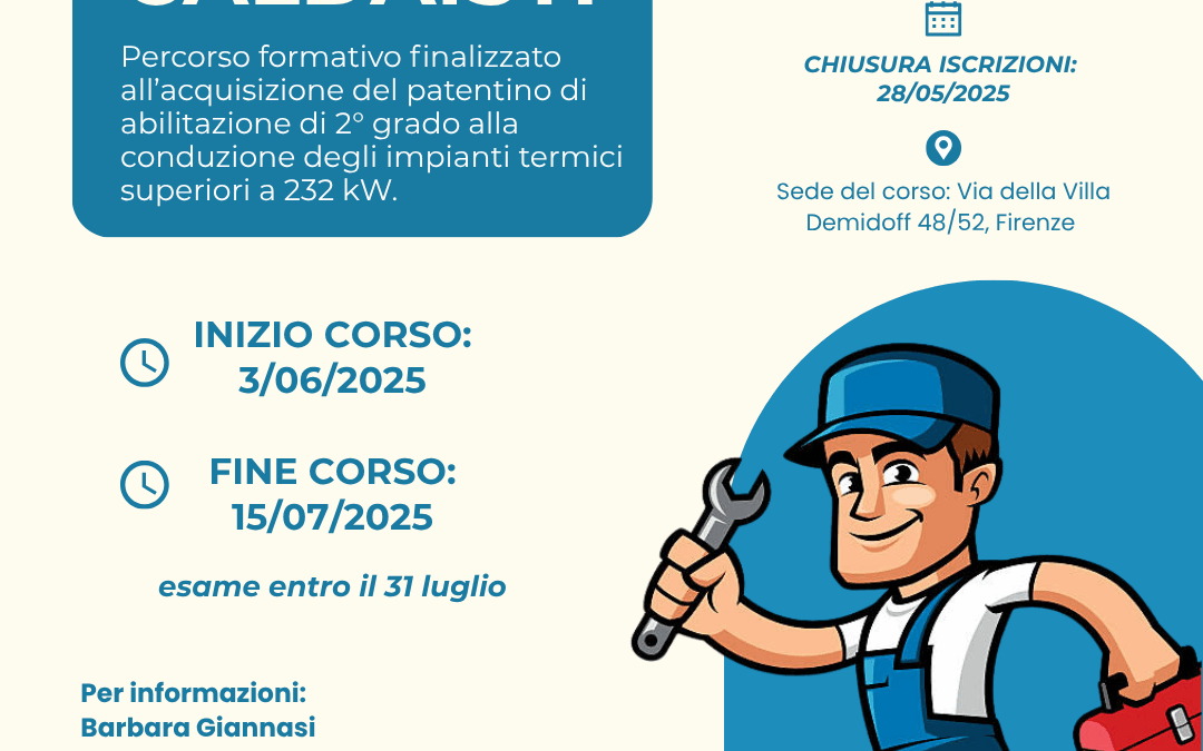 Corso caldaisti: ADDETTO ALLA CONDUZIONE DI IMPIANTI TERMICI SUPERIORE A 232 KW